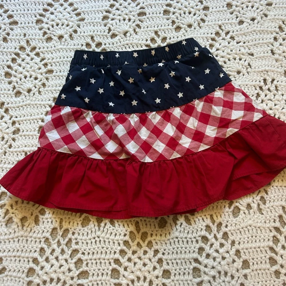 Girls Gymboree Size 6 Skirt Skort Patriotic Fourth of July Picnic